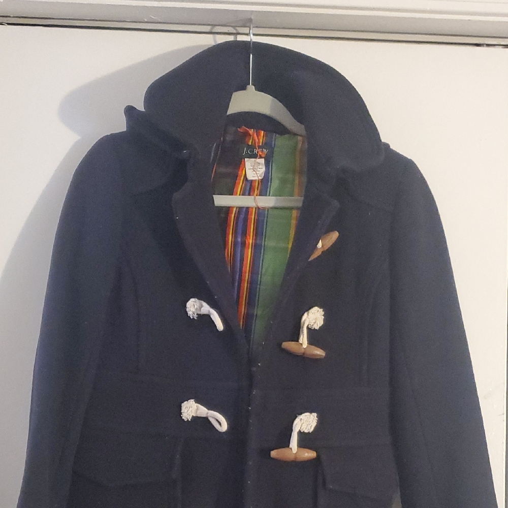 J. Crew Dark Blue Toggle Coat